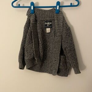 OshKosh B'gosh Charcoal Cardigan 18 month 100% cotton
